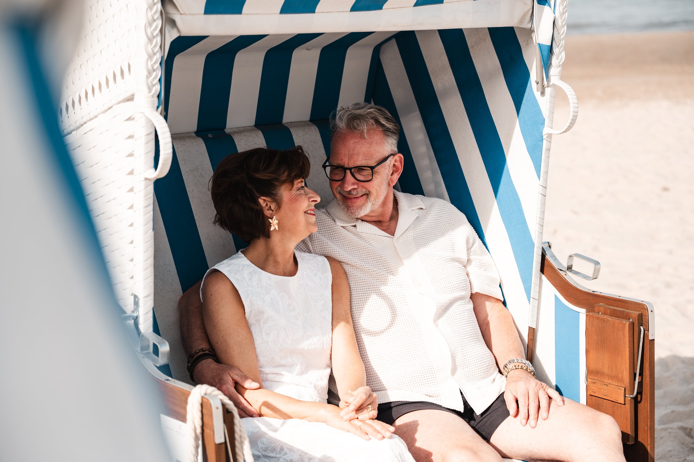 Urlaubstag im Strandkorb genießen